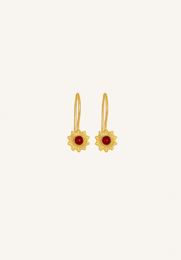 PD fleur earring | red