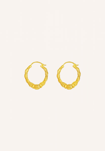 PD art hoop earring small | gold