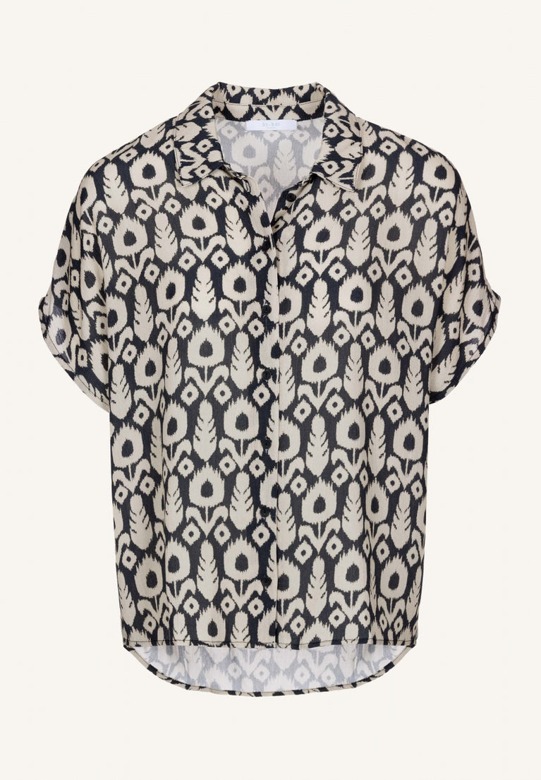 karly ikat blouse | night ikat print