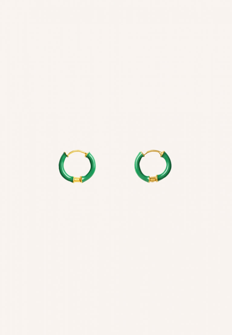 loops earring | emerald