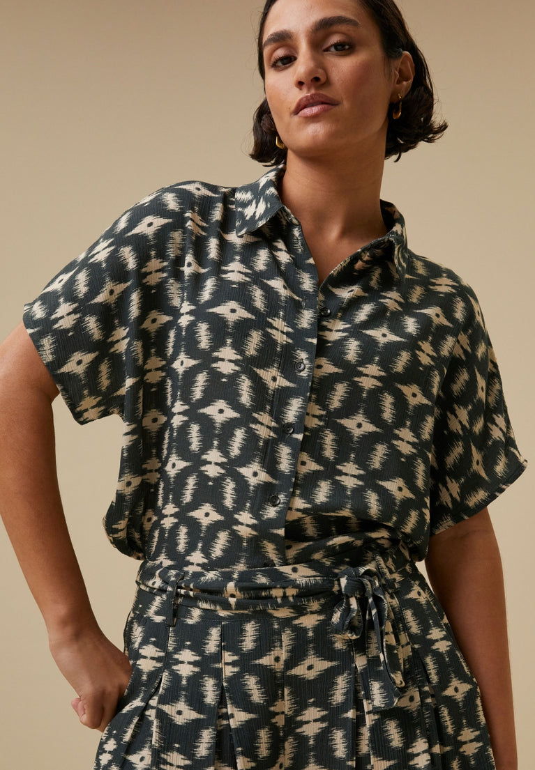 karly baski blouse | baski print