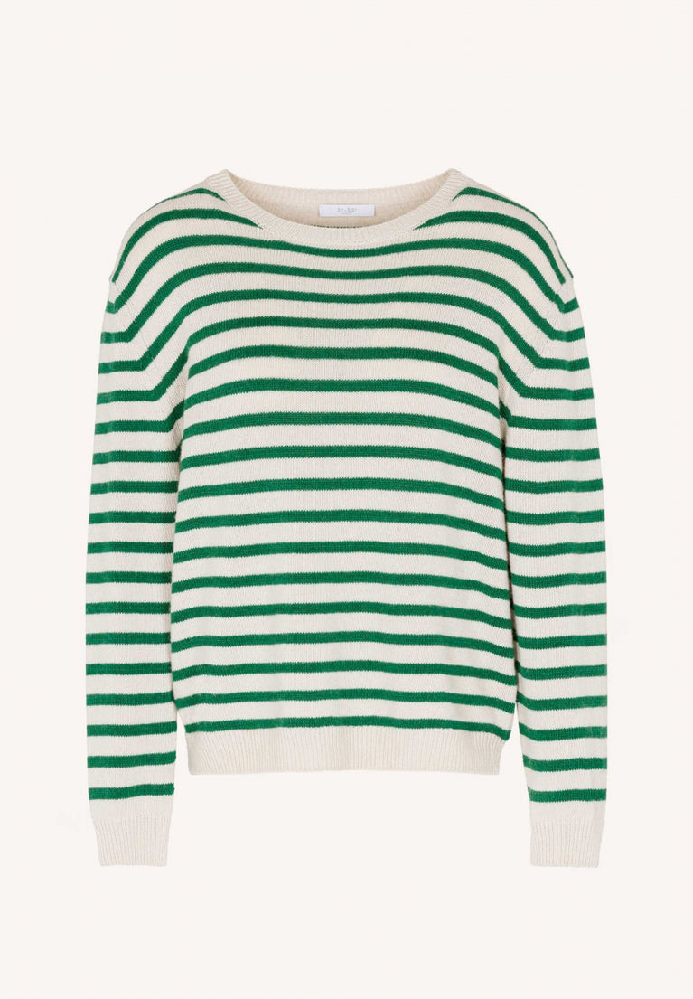 jet stripe pullover | evergreen