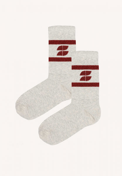 logo sock | grey melee-wine