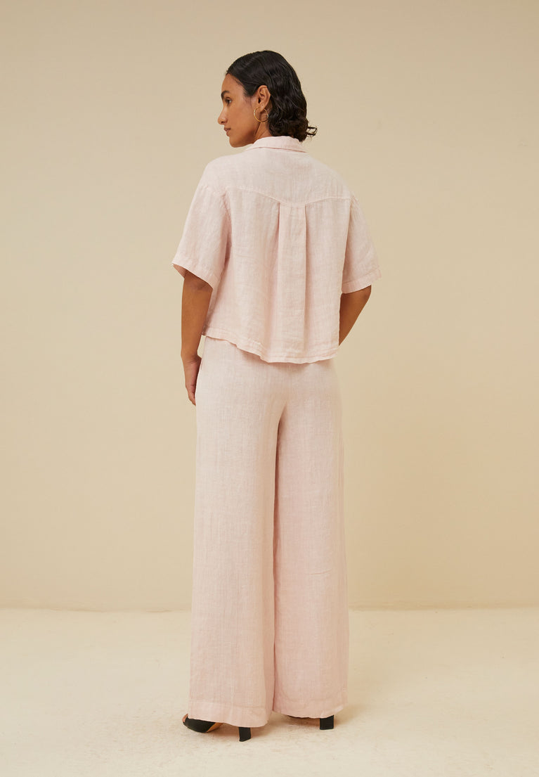 cris linen blouse | cipria pink