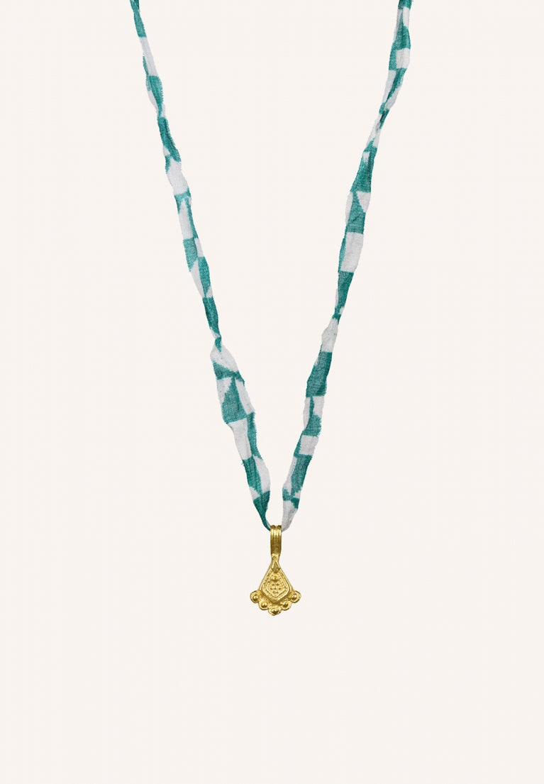 delhi necklace | graphic green